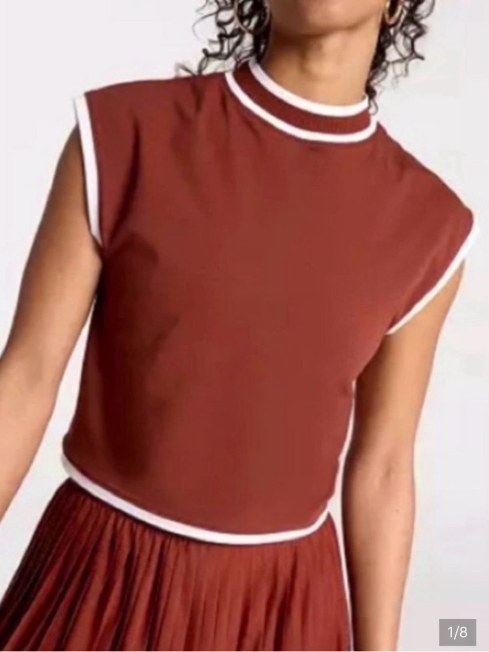 Calia by Carrie Underwood Ribbed Cropped
Mock Neck Tank NWT Size M